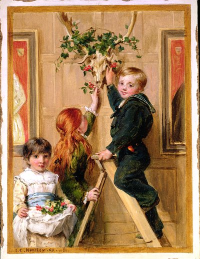 Díszítés Hollyval, 1881 alkotó: John Callcott Horsley
