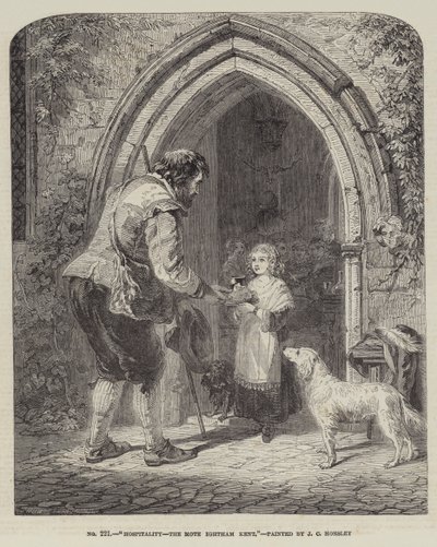 Vendéglátás, Mote, Ightham, Kent alkotó: John Callcott Horsley