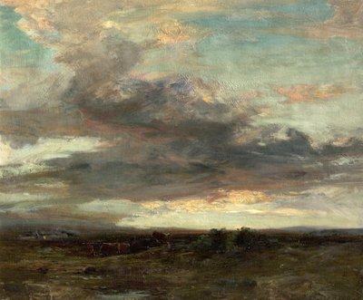 Az Argyllshire Moor, Skócia, naplemente, 1907 alkotó: John Campbell Mitchell
