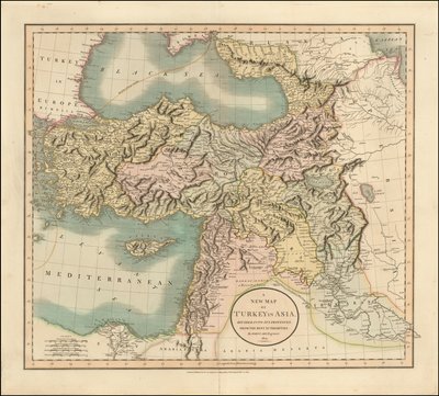 John Cary 1801-ben készített térképe Törökországról Ázsiában alkotó: John Cary