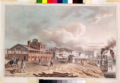 Front Street, St. Louis, Missouri, 1840 alkotó: John Caspar Wild
