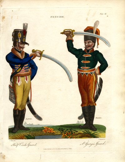 Vívási stílusok: György gárda: Félkörös gárda és Szent György gárda alkotó: John Chapman
