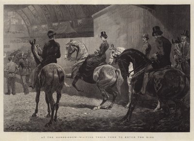 A Horse-Show-n arra várva, hogy sorra lépjenek a ringbe alkotó: John Charlton