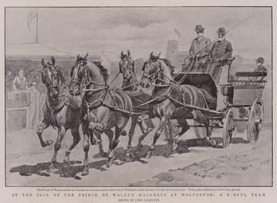A walesi herceg hackney-i kiárusításán Wolfertonban, egy hasznos csapat alkotó: John Charlton