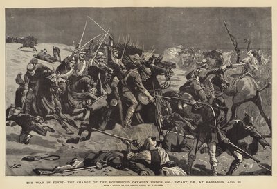 Az egyiptomi háború, az Ewart ezredes vezette háztartási lovasság támadása Kassaszinban, augusztus 28. alkotó: John Charlton
