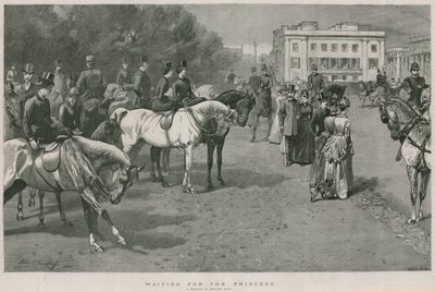 Várjuk a hercegnőt: vázlat a Rotten Row-ban, a Hyde Parkban, Londonban alkotó: John Charlton
