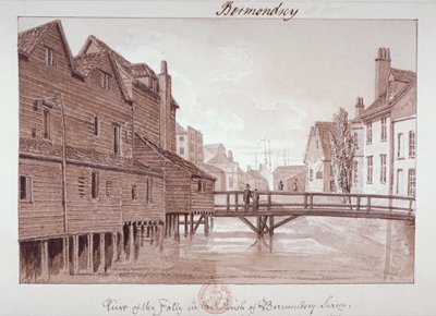 Dockhead Folly, Bermondsey, London, 1828 alkotó: John Chessell Buckler