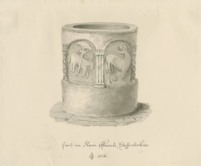 Betűtípus a Ham Churchben, 1826 alkotó: John Chessell Buckler