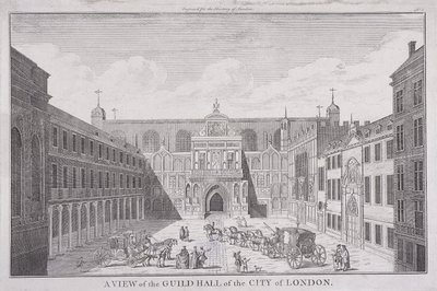 Guildhall, London, 1820 alkotó: John Chessell Buckler