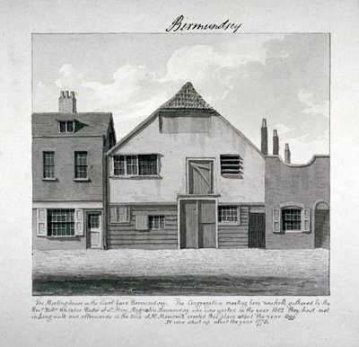 Szent Mária Magdolna gyülekezeti háza a Court Yardban, Bermondsey Square, London, 1828 alkotó: John Chessell Buckler