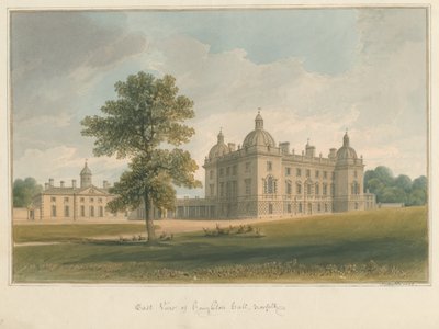 Norfolk – Houghton Hall, 1826 alkotó: John Chessell Buckler