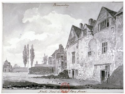 A Bermondsey House északi frontja, London, 1816 alkotó: John Chessell Buckler