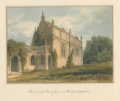 Oxfordshire - Burford - A Priory House kápolnája, 1821 alkotó: John Chessell Buckler