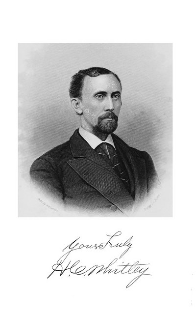 Hiram C. Whitley portréja, George Burnham „Három év hamisítókkal, csempészekkel és bálszállítókkal” című film előlapja alkotó: John Chester Buttre