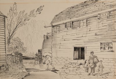 Malom Ditton közelében alkotó: John Claude Nattes