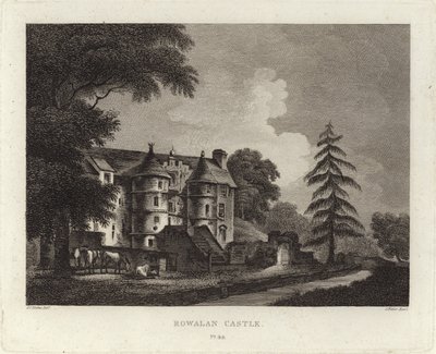 Rowallan kastély alkotó: John Claude Nattes