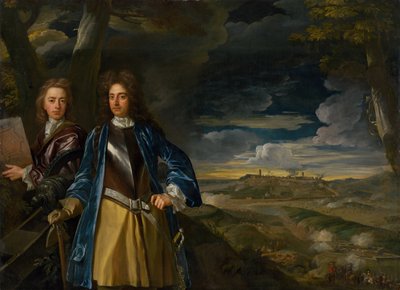 Michael Richards 1673-1721 és John Richards 1669-1709 Belgrád ostrománál 1690-ben, 1700-ban. alkotó: John Closterman