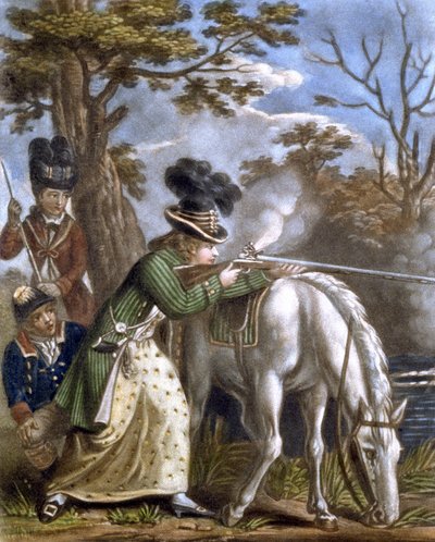 "The Ladies Shooting Poney" alkotó: John Collet