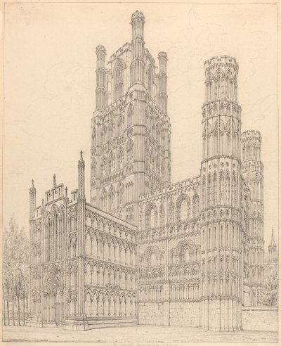Ely katedrális, Cambridgeshire, S.W. Kilátás alkotó: John Coney