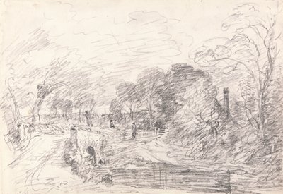 Egy híd a Salisbury Court közelében, talán a Milford Bridge alkotó: John Constable