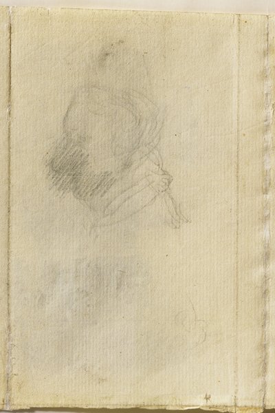 Egy férfi feje a profilban alkotó: John Constable