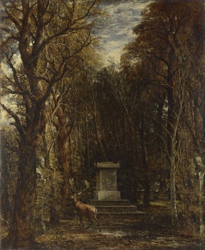 Sir Joshua Reynolds emlékműve, amelyet a néhai Sir George Beaumont, Bt. állíttatott a Leicestershire-i Coleorton Hall birtokán. alkotó: John Constable
