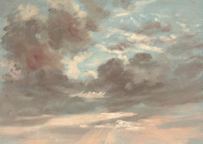 Felhőtanulmány: Viharos naplemente alkotó: John Constable