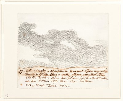 Felhő tanulmány (Alexander Cozens "Engravings of Skies" című műve után), 1822-23 körül (grafit, papír) alkotó: John Constable