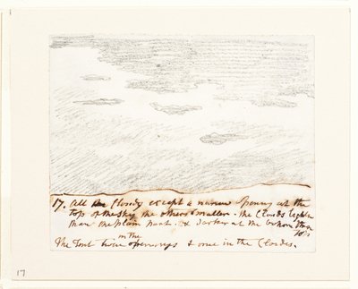 Felhő tanulmány (Alexander Cozens "Engravings of Skies" című műve után), 1822-23 körül (grafit, papír) alkotó: John Constable