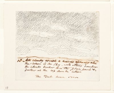 Felhő tanulmány (Alexander Cozens "Engravings of Skies" című műve után), 1822-23 körül (grafit, papír) alkotó: John Constable