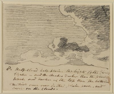 Felhőtanulmány (Alexander Cozens égbolt-metszete nyomán), 1822-23 (grafit papíron) alkotó: John Constable