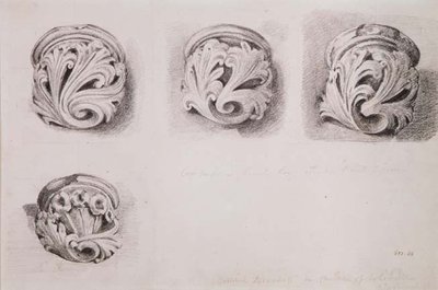 Corbels in Solihull Church, Warwickshire (rajz) alkotó: John Constable