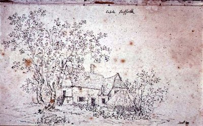 Vendégház Caple, Suffolk (rajz) alkotó: John Constable