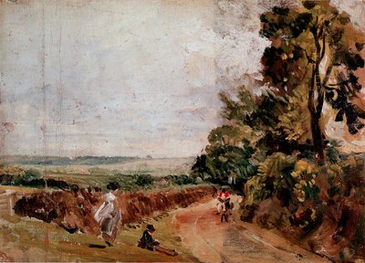 Country Road East Bergholt és Flatford között John Constable (1776-1837) festménye 1811 kb. Nap. 24,2x33 cm London, Victoria and Albert Museum alkotó: John Constable