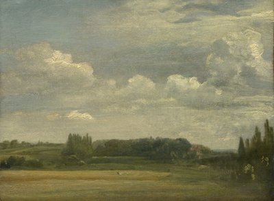 East Bergholt Common, Kilátás a paplak felé, 1813. augusztus 18 alkotó: John Constable