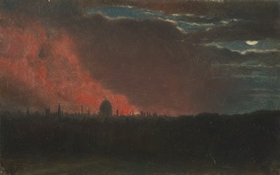 Tűz Londonban, Hampsteadről nézve alkotó: John Constable