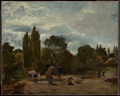 Fehérrépa-fejek cséplése, East Bergholt alkotó: John Constable