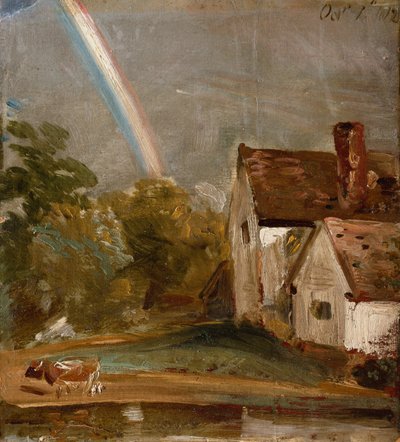 Flatford Lock and Mill (olaj) alkotó: John Constable