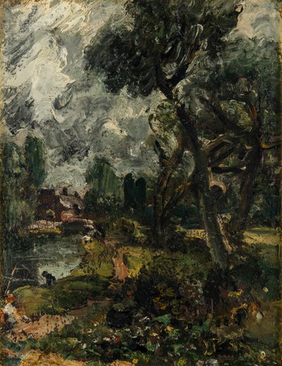 Flatford Mill a hídról, 1814-17 körül (olaj, vászon) alkotó: John Constable