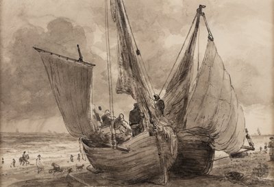 Lugger és Hog hajó, Brighton alkotó: John Constable
