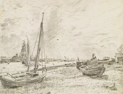 Szállítás a Temzén, 1818 körül (grafit papíron) alkotó: John Constable