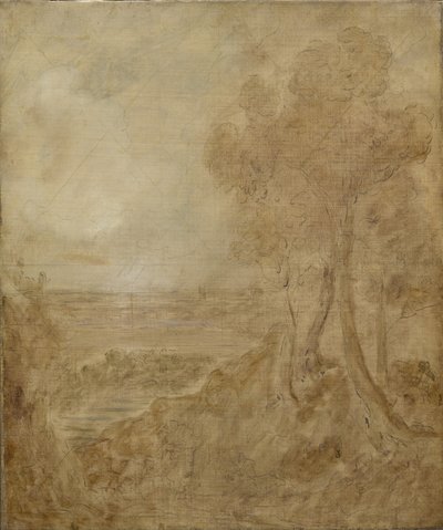 Vázlat a "Dedham Vale"-hez, 1827 körül alkotó: John Constable