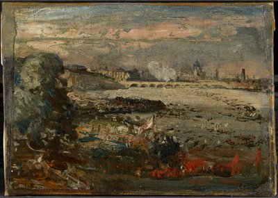 Vázlat „A Waterloo híd megnyitása a Whitehall lépcsőről nézve, 1817. június 18.” című műhöz alkotó: John Constable