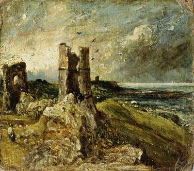 Vázlat a Hadleigh-kastélyról (recto) (olaj, malomdeszka) alkotó: John Constable