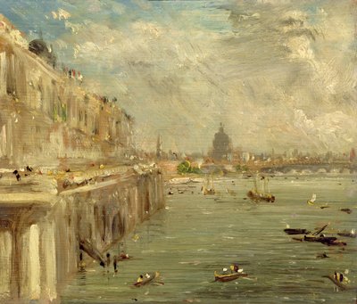 Somerset House Terrace a Waterloo hídról, 1819 körül alkotó: John Constable