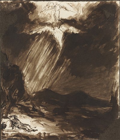 Tanulmány Jacob álmáról, Aert de Gelder nyomán alkotó: John Constable