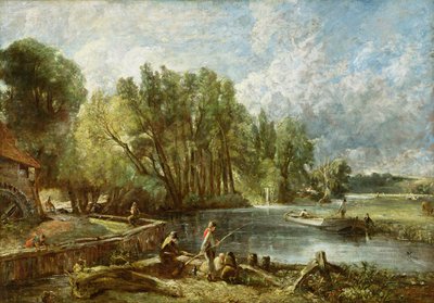 The Young Waltonians – Stratford Mill, 1819-25 körül alkotó: John Constable