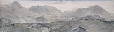Kilátás a Honister Crag tetejéről (akvarell) alkotó: John Constable