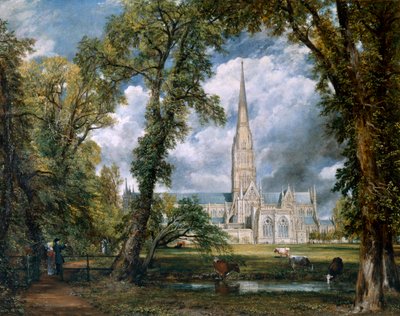 "Kilátás a Salisbury-székesegyházra a Bishop