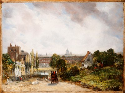 Kilátás London városára Sir Richard Steele házából, Hampstead, 1832 körül alkotó: John Constable